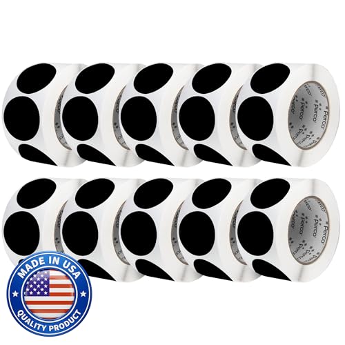Black Perforated Round Circle Dot Sticker 3 (Black / 3 Inch)