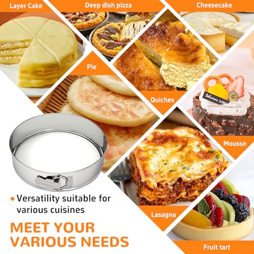 7 Inch 304 Stainless Steel Springform Pan with Removable Bottom