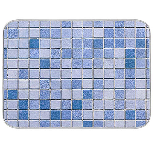 Super Absorbent Dish Drying Mat (Mosaic Marble Pattern / 18" x 24")