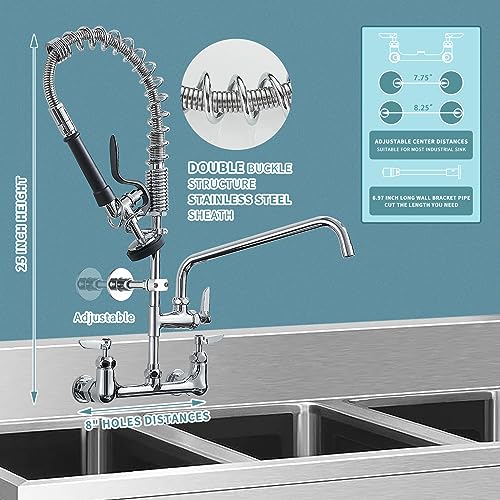 Commercial Kitchen Faucet (Chrome)