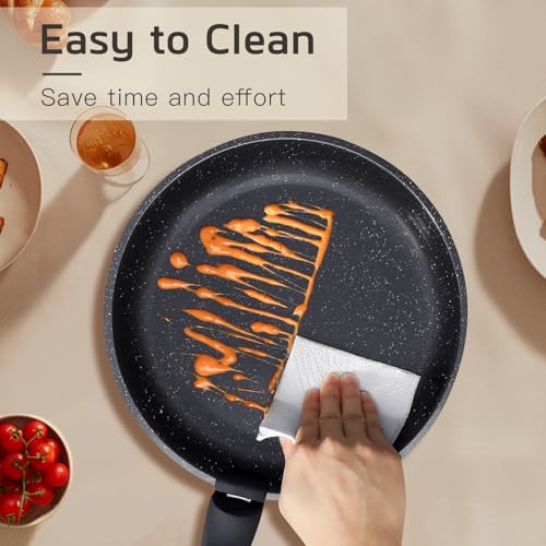 Pots and Pans Set Non Stick (Dark Gray / 17PCS-Standard)