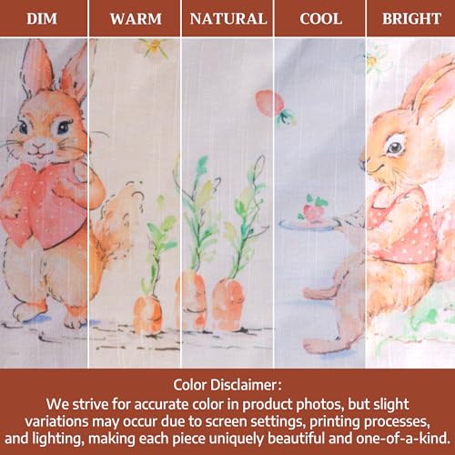 Double Oven Mitts 100% Cotton Double Oven Glove (013 - Bunny Party / 7" x 35" (Double Oven Mitt))