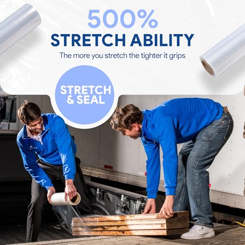4 Pack of 18'' Stretch Wrap for Moving (1200 Foot)