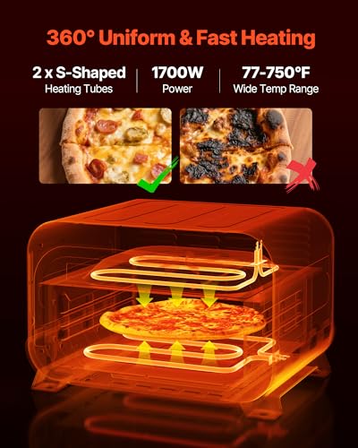 Pizza Oven 8 Presets Electric Pizza Ovens Air Fry Combo