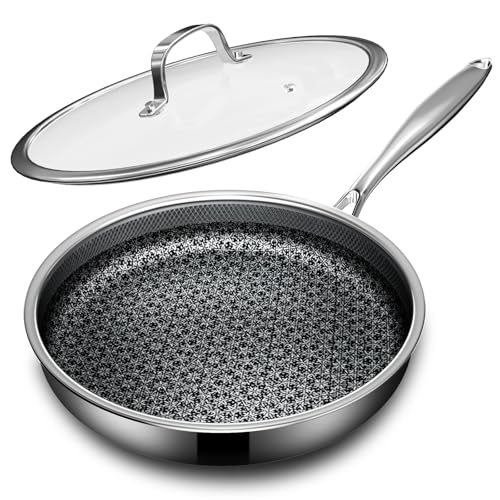 Non Stick Frying Pans with lid (Pan + Lid / 8-inch)