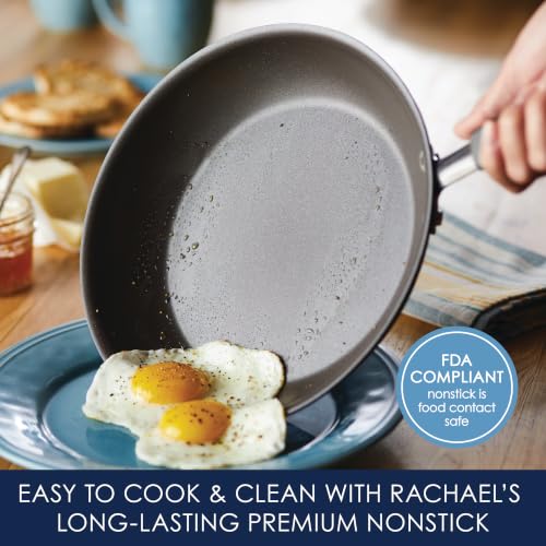 Cucina Nonstick Cookware Pots and Pans Set (Sea Salt Gray / 14 Piece Porcelain)