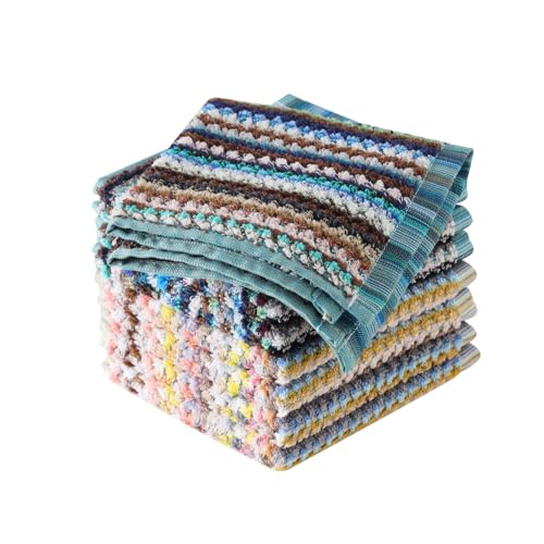 Kitchen Dish Cloths for Washing Dishes (Multi-3 / 12x12 inch)