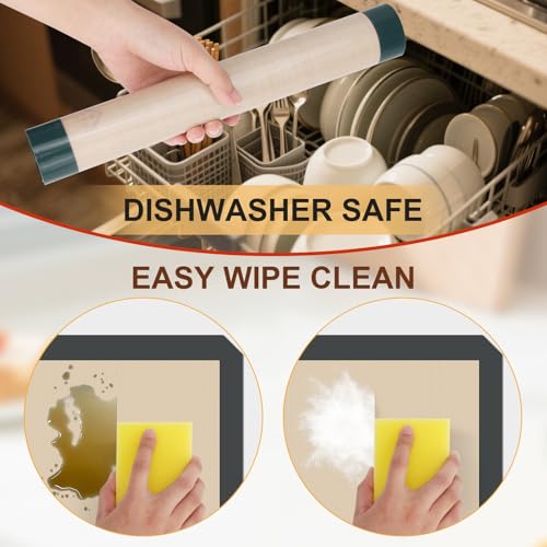 Silicone Baking Mats 3 Pack (3pcs: Grey 0.7MM)
