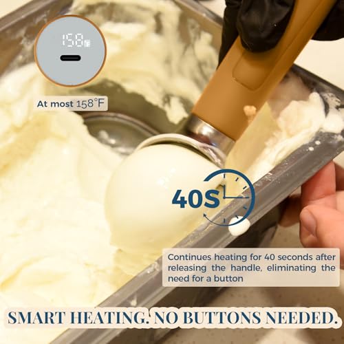 Heated Ice Cream Scoop Rechargeable (Olive Evergreen / 2 oz)