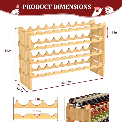 Wine Rack Freestanding Floor (Yellow)