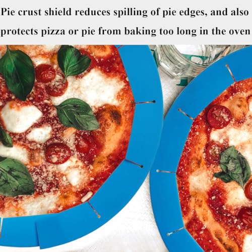 Adjustable Pie Crust Shields (Deep Blue)
