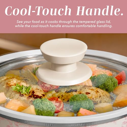 2QT Mini Electric Round Slow Cooker (Floral Pink / 2 Quarts)