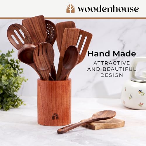 Wooden Spoons for Cooking (12 Pcs Extended)