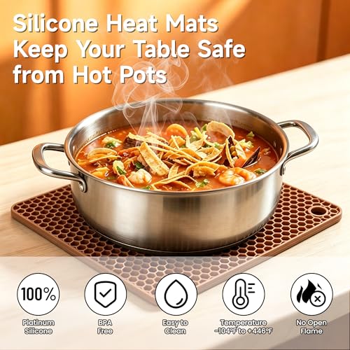 Silicone Trivets for Hot Dishes (Multi 2: Square)