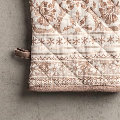 100% Cotton Oven Mitt & Pot Holder Set (121 - Allure / 7.5" x 13" & 8" x 8" (Oven Mitt & Pot Holder))