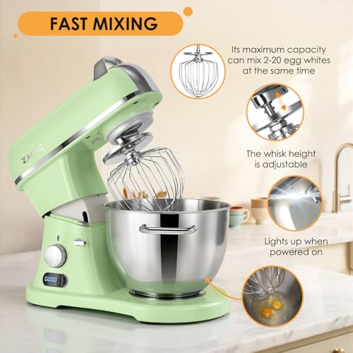 8.4QT Commercial Stand Mixer 800W with Aluminum Die Casting Meets the Standard of NSF (Pistachio 8.4QT)