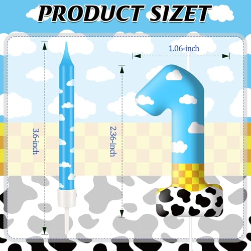 13PCS Toy Inspire Game Story Birthday Candles Set for Kids (Blue+White+Yellow+Black / 1)