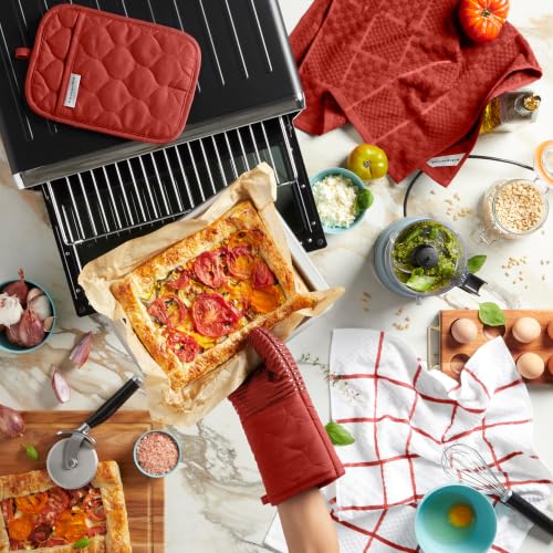 Quilted Cotton Oven Mitt (Scorched Orange)