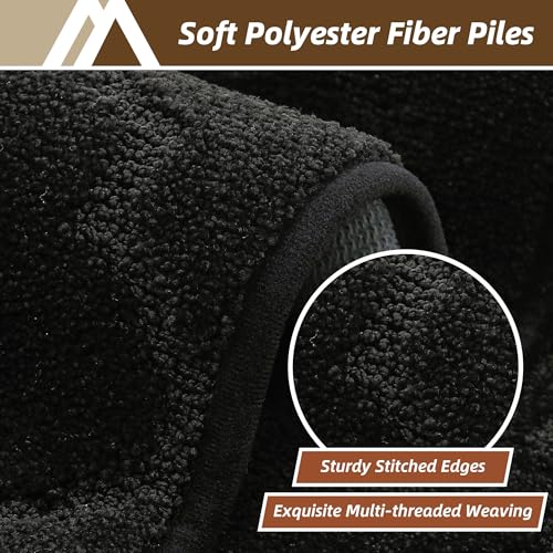 Kitchen Rugs Non Slip Washable 24"x36" (Black / 24"X 36")