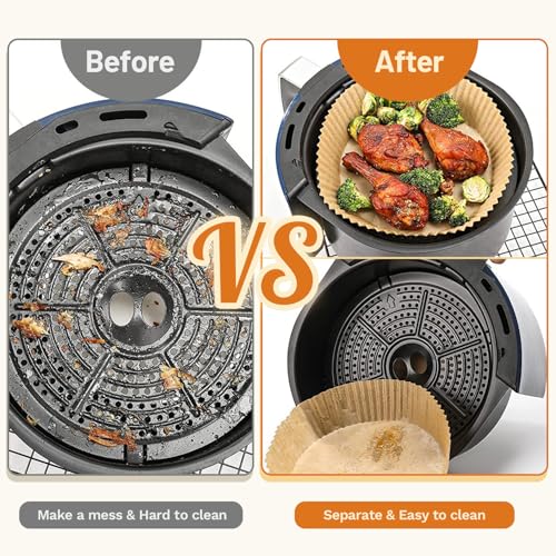 150PCS 7.9inch Round Air Fryer Liners Disposable Baking Parchment Liner for Air Fryer 5 to 8Qt (7.9inch / Round-150PCS)