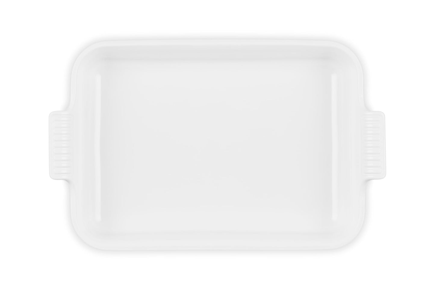 Stoneware Deep Rectangular Lasagna Dish (White)