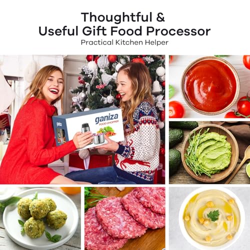 Food Processors with 2 Bowls (Red)