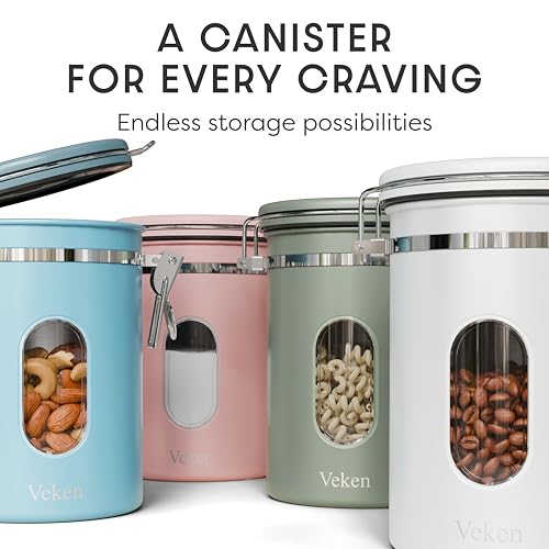 Coffee Canister with Window (Green / 22 oz)