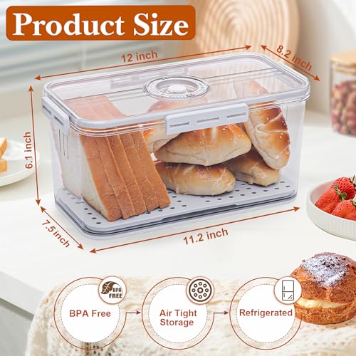 Bread Box for Homemade Bread Boxes for Kitchen Counter Airtight