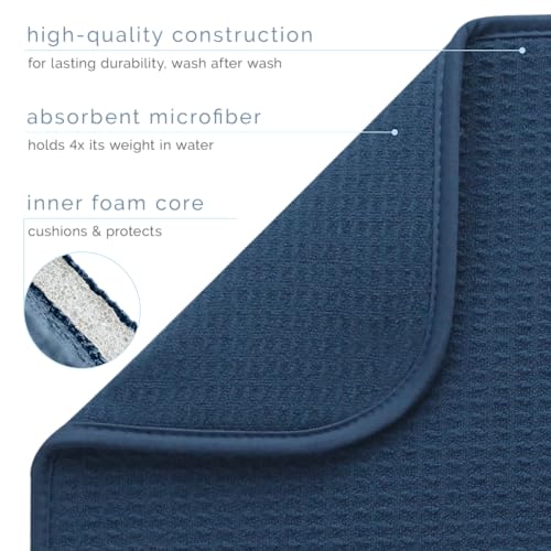 Dish Drying Mat (Navy / 18" x 30")