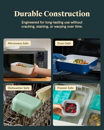 3 Piece Glass Food Storage Container Set (Navy / Food Storage Set (3x))