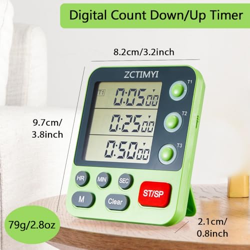 Dual Digital Timer for Kitchen Cooking