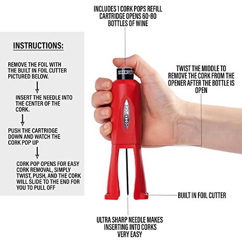 Legacy Wine Opener Built (Red / 3 Cartridges)