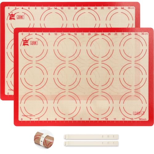 2 Pack Silicone Baking Mats (2PCS-RD)