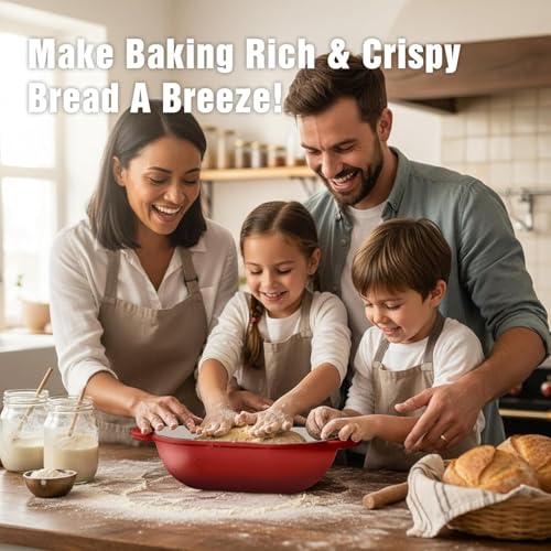 2.5 QT Enameled Cast Iron Sourdough Bread Oven (Red / 2.5 QT)