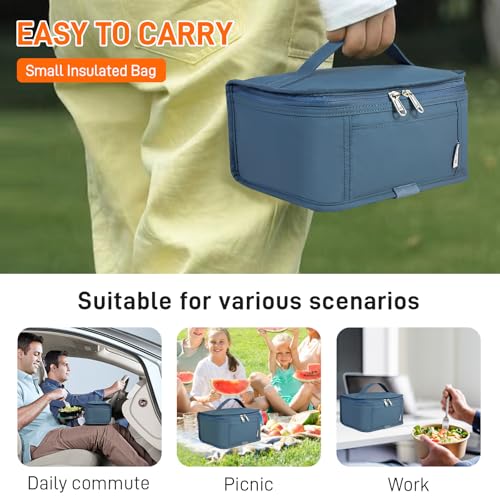 NOL Small Lunch Bag Mini Lunch Box Insulated Lunch Bag for Men