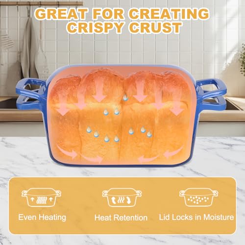 Enameled Dutch Oven for Sourdough Bread Baking