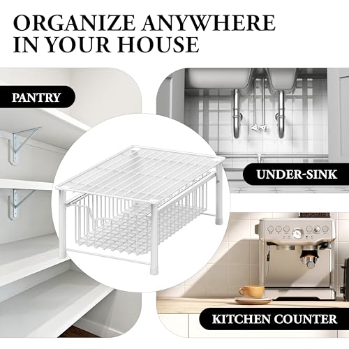 Stackable Basket Drawer (1-tier / White)