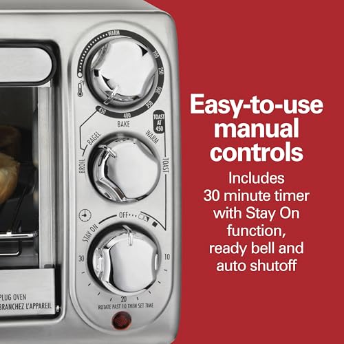 4 Slice Countertop Toaster Oven with 5 Cooking Modes