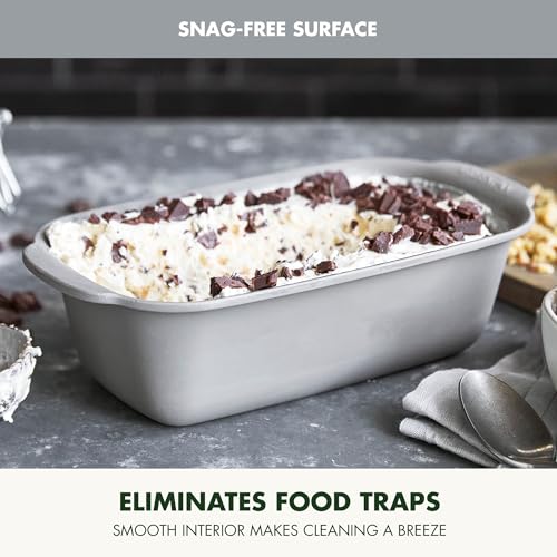 Premiere Ovenware Healthy Ceramic Nonstick 1 lb. Loaf Baking Pan (1 lb. Loaf Pan / Gray)
