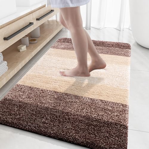 Large Bathroom Rugs 59x35 (59" X 35" / Brown)