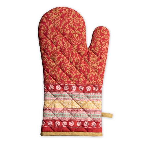 Maison d'Hermine Oven Gloves 100% Cotton Oven Mitt (067 - Sofia / 7.5" x 13" (Oven Mitt))