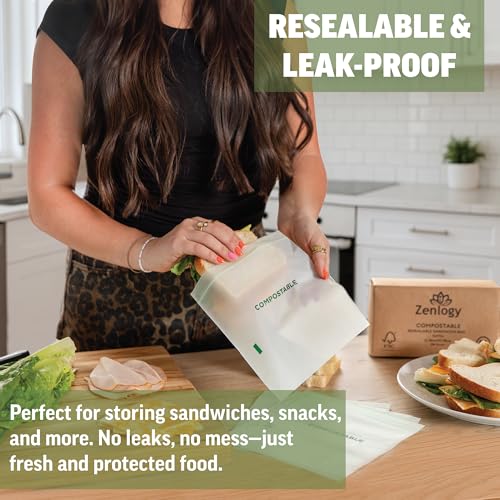 Compostable Sandwich Bags (100 Count)