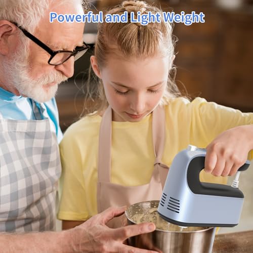 9 Speed Digital Hand Mixer Electric (Ocean Blue)