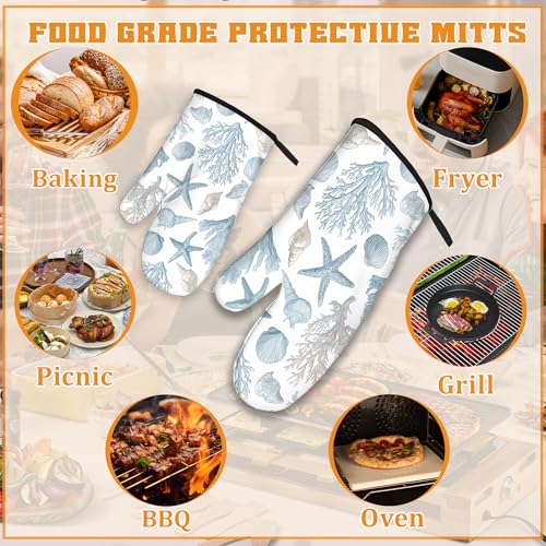 Starfish Oven Mitts and Pot Holders Set (4 Count)