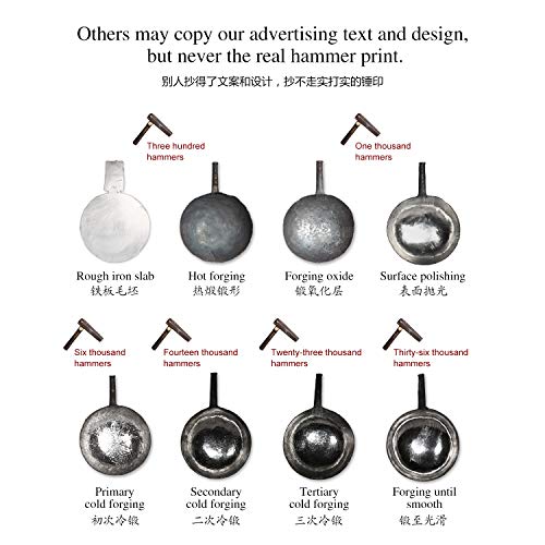 ZhenSanHuan Chinese Hand Hammered Iron Woks and Stir Fry Pans