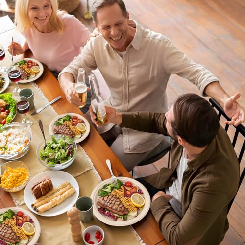 Paper Plates 10 Inch 125 (Natural / 10Inch（125 PCS）)