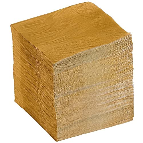 Mustard Yellow Cocktail Napkins Disposable (200 Pack)