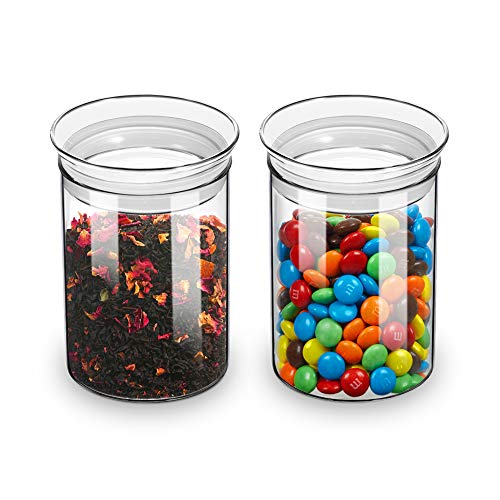 15oz Glass Jars with Airtight Lid (Clear / 3-15oz 2Pack)