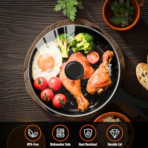 12 Inch Pan Lid For Pots Pans and Skillets (Narrow Rim / 12 Inch)