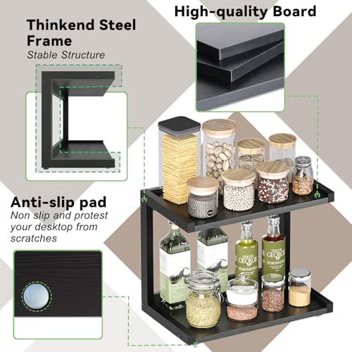 Kitchen Counter Shelf Organizer (Black / Small)